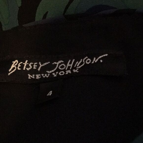 Betsey Johnson Strapless Silk Dress Sz 4 - Picture 4 of 7